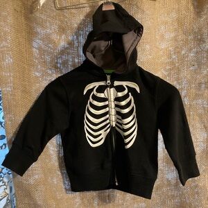 Boys skeleton zip up hoodie 24m